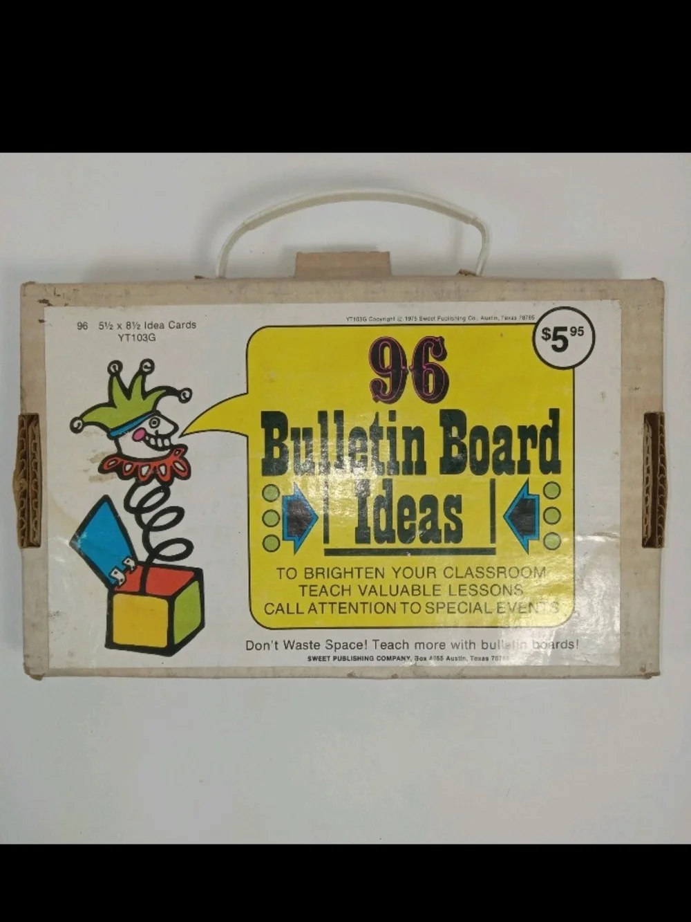 Vintage 96 Bulletin Board Ideas Cards -70s/80s Classroom Display Kit